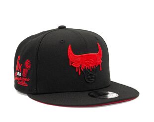 Kšiltovka New Era 9FIFTY NBA Team Drip Chicago Bulls Black / Red