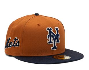 Kšiltovka New Era 59FIFTY MLB Boucle New York Mets Caramel Brown / Navy / Stone