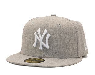 Kšiltovka New Era 59FIFTY MLB Basic Heather New York Yankees - Heather Grey / White