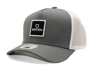 Kšiltovka Brixton - Alpha Block X C Mp Mesh Cap - Pebble/White