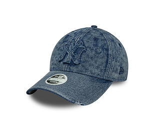 Dámská Kšiltovka New Era - MLB Wash & Distressed Denim 9TWENTY - NY Yankees - Pastel Blue