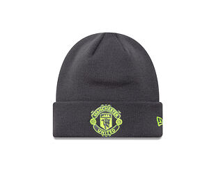 Kulich New Era - Seasonal Cuff Beanie - Manchester United FC - Graphite / Cyber Yellow