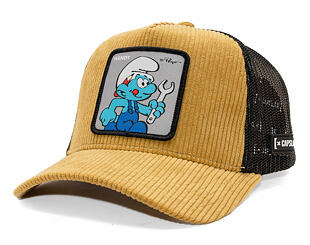 Kšiltovka Capslab - Smurfs Trucker - Handy Cord - Brown