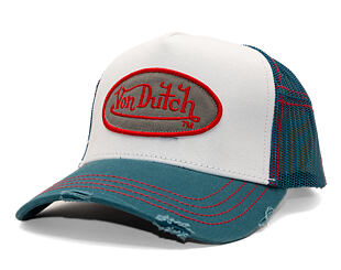 Kšiltovka Von Dutch - Trucker - Distressed White/Blue