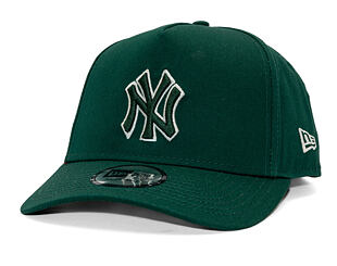 Kšiltovka New Era - MLB Team Outline 9FORTY A-Frame - NY Yankees - Dark Green / Stone