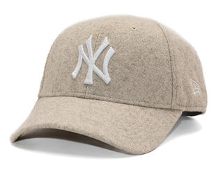Kšiltovka New Era - MLB Melton Wool 9FORTY - NY Yankees - Stone / White