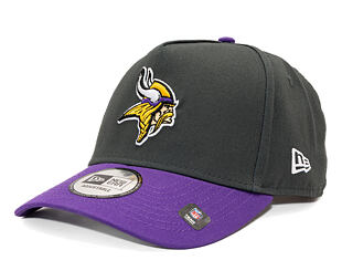 Kšiltovka New Era - NFL Charcoal Drop 9FORTY A-Frame - Minnesota Vikings - Steel Clouds / Purple