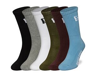 Ponožky New Era - Flag Crew Socks 6pk - Multi Color