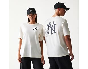 Triko New Era - MLB Food Graphic Tee - NY Yankees - Off White