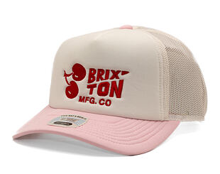 Kšiltovka Brixton - Cherry MP Trucker - Off White/Pink