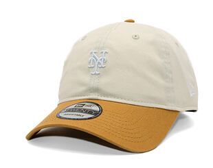 Kšiltovka New Era - MLB Mini Logo Washed Contrast 9TWENTY - NY Mets - Cream / Dusted Ochre