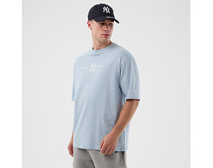 Triko New Era - MLB Script Oversized Tee - NY Yankees - Sky Blue
