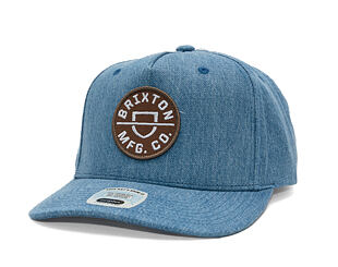 Kšiltovka Brixton - Crest C Mp Snapback - Medium Rinse Denim