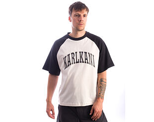 Triko Karl Kani - Sport College Boxy Raglan T-Shirt - Cream/Black