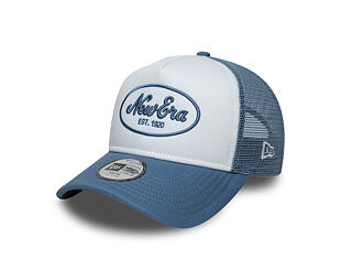 Dětská Kšiltovka New Era - Branded Oval Patch 9FORTY A-Frame Trucker - Blue / White