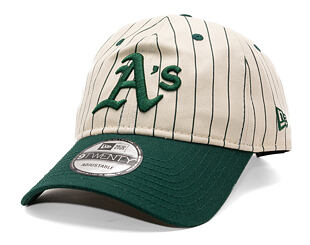 Kšiltovka New Era - MLB Pinstripe 9TWENTY - Oakland Athletics - Dark Green