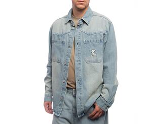 Džínová Košile Karl Kani - Og K Western Denim Overshirt - Blue
