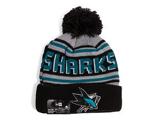 Kulich New Era - NHL Evergreen Wordmark Pom Medium Knit - San Jose Sharks - Team Color