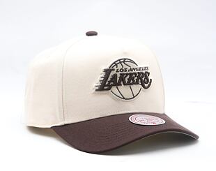 Kšiltovka Mitchell & Ness - NBA Brown And Cream Pro Snapback - Los Angeles Lakers - Cream
