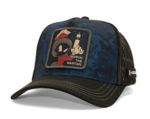Kšiltovka Capslab - Looney Tunes Trucker - Marvin the Martian Print - Navy / Black