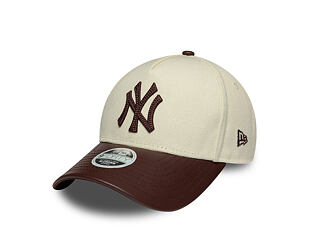 Dámská Kšiltovka New Era - MLB Fabric Mix 9FORTY M-CROWN - NY Yankees - Cream / Brown