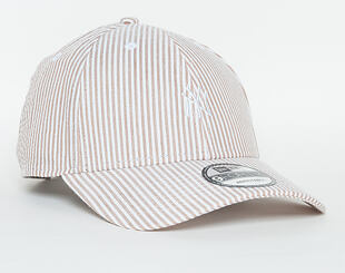 Kšiltovka New Era Seersucker New York Yankees 9FORTY Strapback Khaki / Optic White