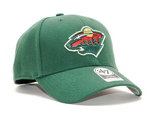 Kšiltovka 47 Brand Minnesota Wild MVP Dark Green Strapback
