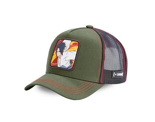 Kšiltovka Capslab Trucker - Naruto - Sasuke - Olive Green