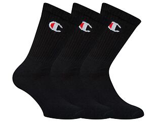 Ponožky Champion Legacy Crew Socks 3-Pack CH0008QG-8UZ Black