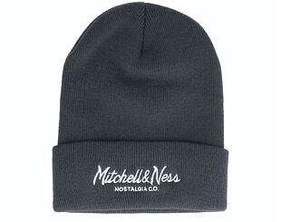 Kulich Mitchell & Ness Branded Pinscript Cuff Knit Charcoal