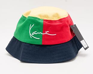 Klobouk Karl Kani Signature Block Bucket Hat red/green/navy