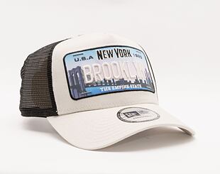 Kšiltovka New Era 9FORTY A-Frame Trucker License Plate - Brooklyn New York Snapback Stone