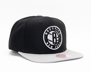 Kšiltovka Mitchell & Ness PATCH OVERLOAD SNAPBACK BROOKLYN NETS Black / Grey