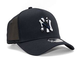 Kšiltovka New Era 9FORTY A-Frame Trucker MLB Team Camo Infill New York Yankees Navy