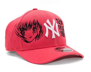 New Era × Adam Wave 9FIFTY Stretch-Snap NY Anime Snapback Coral Pink "Art Pieces"