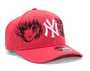 New Era × Adam Wave 9FIFTY Stretch-Snap NY Anime Snapback Coral Pink "Art Pieces"