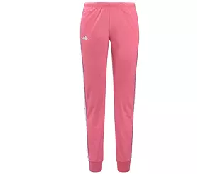 Dámské tepláky Kappa 222 BANDA WRASTORIAI SLIM Pink Md-White-Violet Lilla