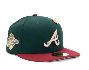 Kšiltovka New Era 59FIFTY MLB "Leaf Drop" WS Patch Atlanta Braves Green / White