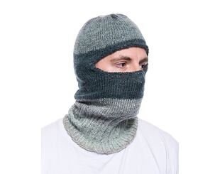 Custom made pletená Balaclava kukla - Petrol Green