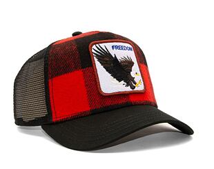 Kšiltovka Goorin Ski Free - Freedom Eagle Black / Red