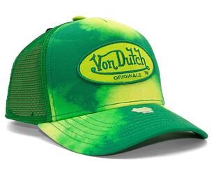 Kšiltovka Von Dutch Trucker Boston - Cotton Twill - Green Tie Dye