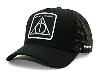 Kšiltovka Capslab Harry Potter Trucker - Deadly Hollows Dark Arts - Black