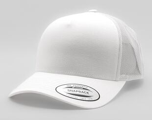 Kšiltovka Yupoong 5-Panel Retro Trucker Cap White