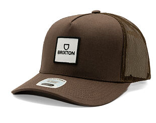Kšiltovka Brixton - Alpha Block Np C Mp Trucker Hat - Brown/Brown