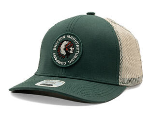 Kšiltovka Brixton - Rival Stamp X Mp Mesh Cap - Silver Pine/Off White