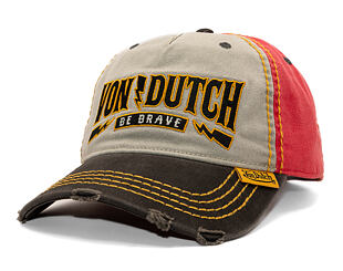 Kšiltovka Von Dutch - Trucker - Washed Black/Grey/Red