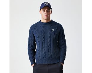 Svetr New Era - MLB Cable Knit Crew - NY Yankees - Navy