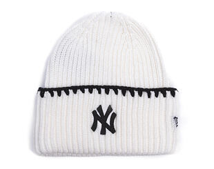 Dámský Kulich New Era - MLB Chunky Top Stitch Beanie - NY Yankees - Cream