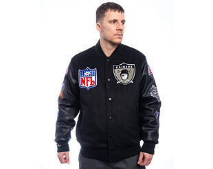 Bunda Mitchell & Ness - NFL Blackout Collection Varsity Jacket Oakland Raiders - Black