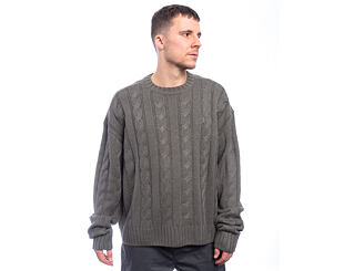 Svetr Karl Kani Og Cable Knit Os Sweater Grey